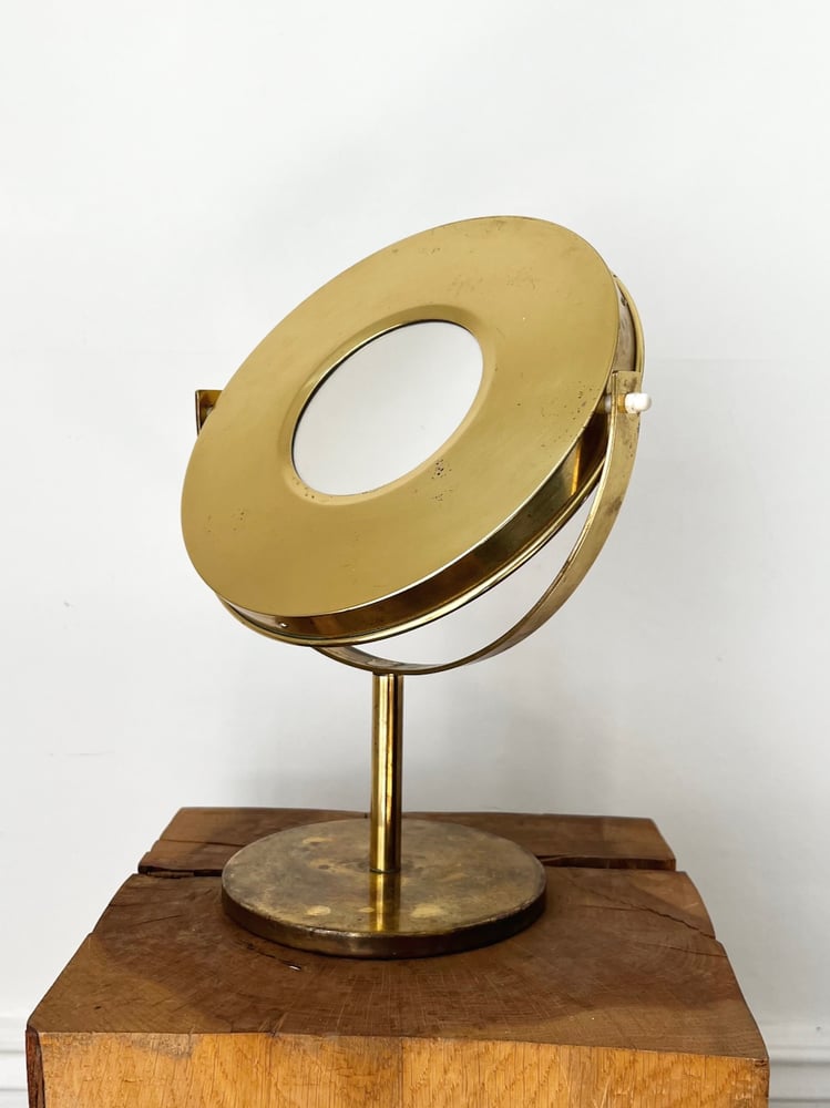 Image of Brass Table Mirror by Hans Agne Jakobsson, Sweden