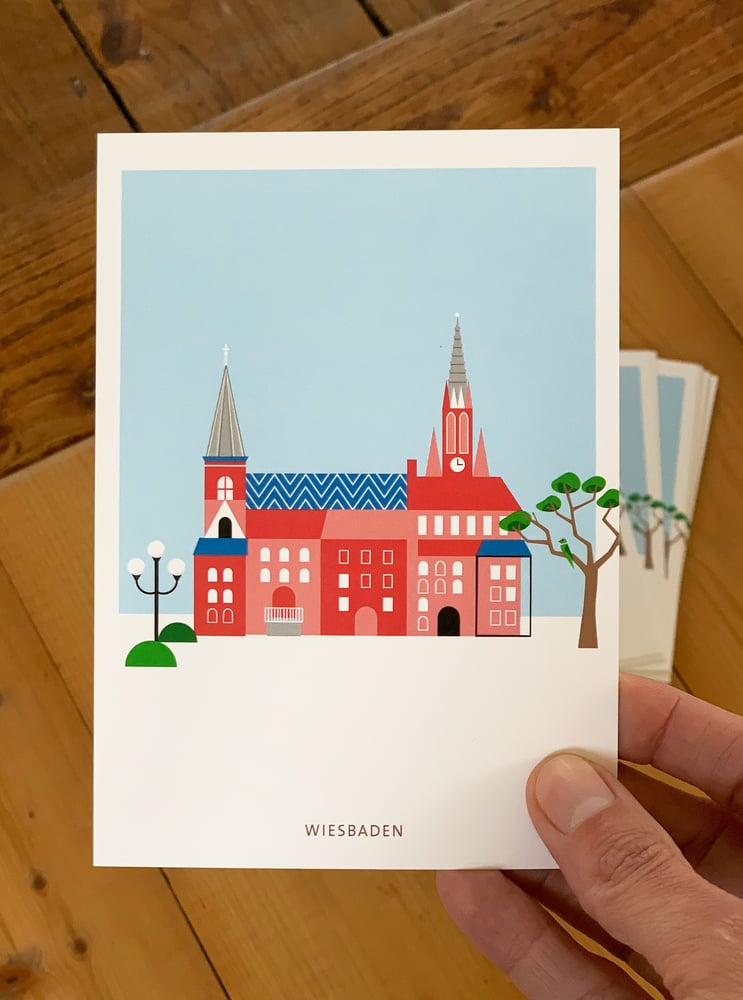 Image of Postkarte Wiesbaden Stadtansicht