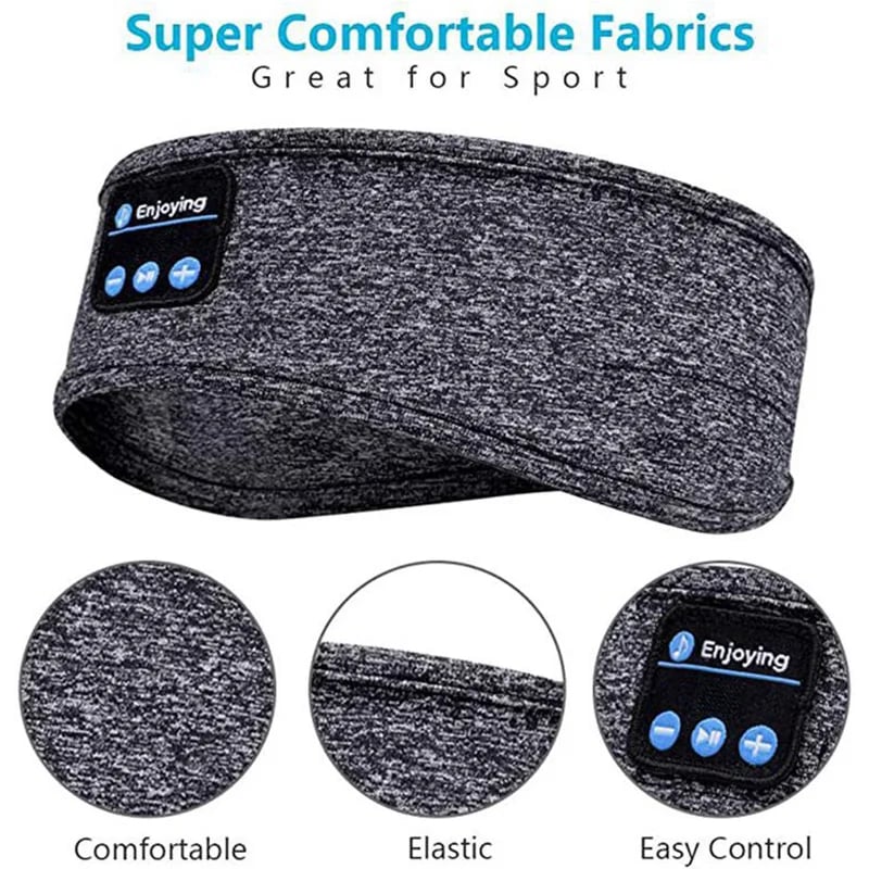 Wireless Bluetooth Headset Use At Work Sports Fitness Sleep Headband For Elastic Wireless Music 