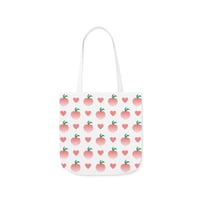 White Peach Canvas Tote Bag