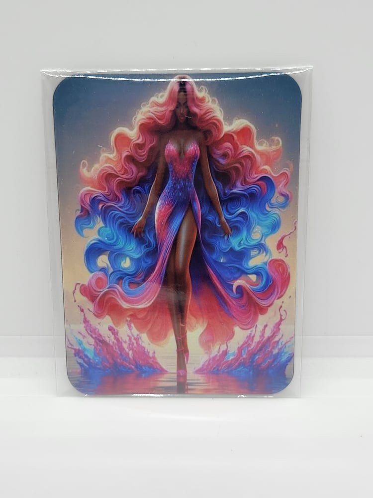 Image of Pink & Blue Flame Goddess Magnet
