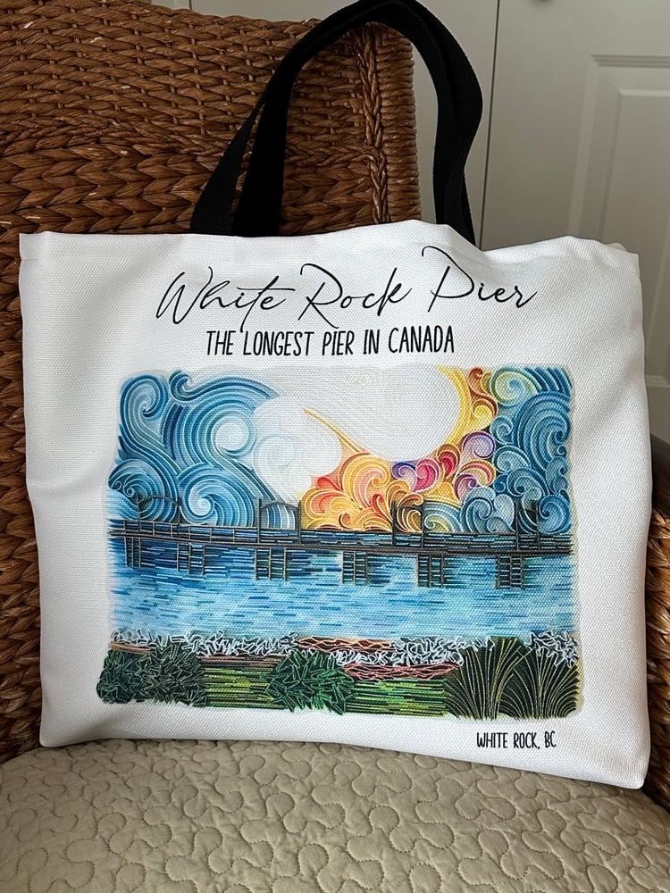 Image of WHITE ROCK PIER LARGE TOTE BAG