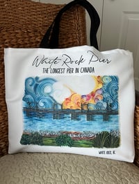 Image 1 of WHITE ROCK PIER LARGE TOTE BAG