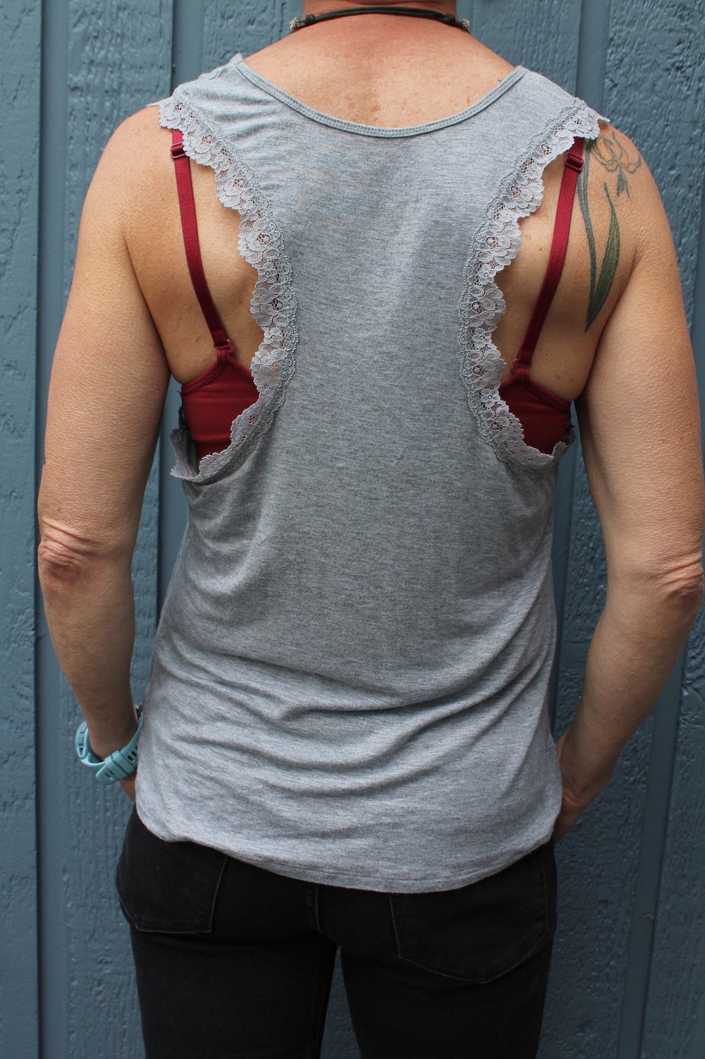 Image of Gray Lace Bear Tank