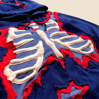 Image 5 of REWORKED NIKE CENTER LOGO CRACKED SKELETON HOODIE SIZE M