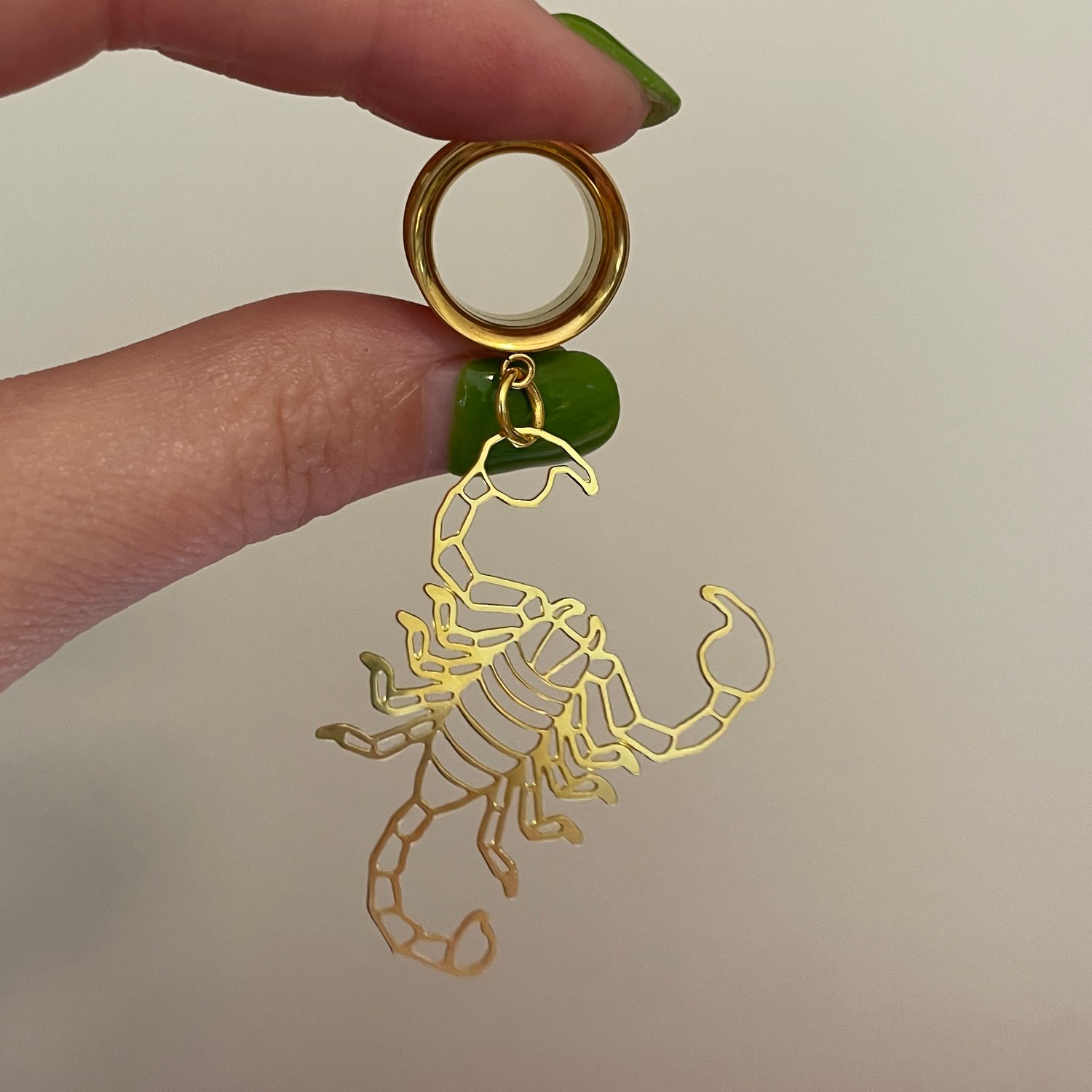 Image of Gold Scorpion Dangles (sizes 2g-2")