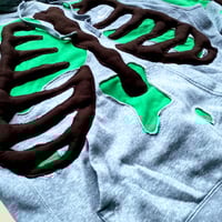 Image 4 of REWORKED NIKE HOLES SKELETON HOODIE SIZE M