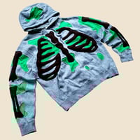 Image 2 of REWORKED NIKE HOLES SKELETON HOODIE SIZE M