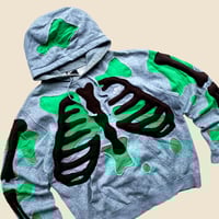Image 3 of REWORKED NIKE HOLES SKELETON HOODIE SIZE M