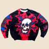 REWORKED NIKE CRACKED 3 LAYER SKULL SWEATSHIRT SIZE L/XL