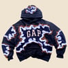 REWORKED GAP CRACKED 4 LAYER HOODIE SIZE L