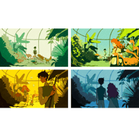 "A Day with Flamingo" Postcard Set (4 * 7'')