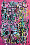 NEVERLAND | 35X23 ACRYLIC & SPRAYPAINT ON CANVAS