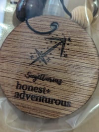 Image 3 of Natural Wood Air Fresheners in Boho and Zodiac Designs!