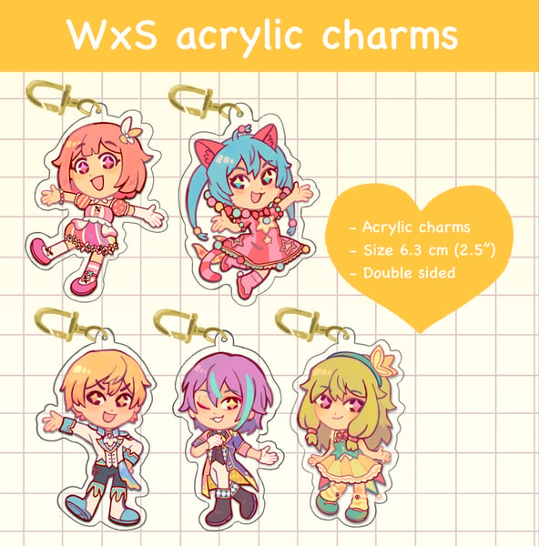 Image of WxS acryllic charms