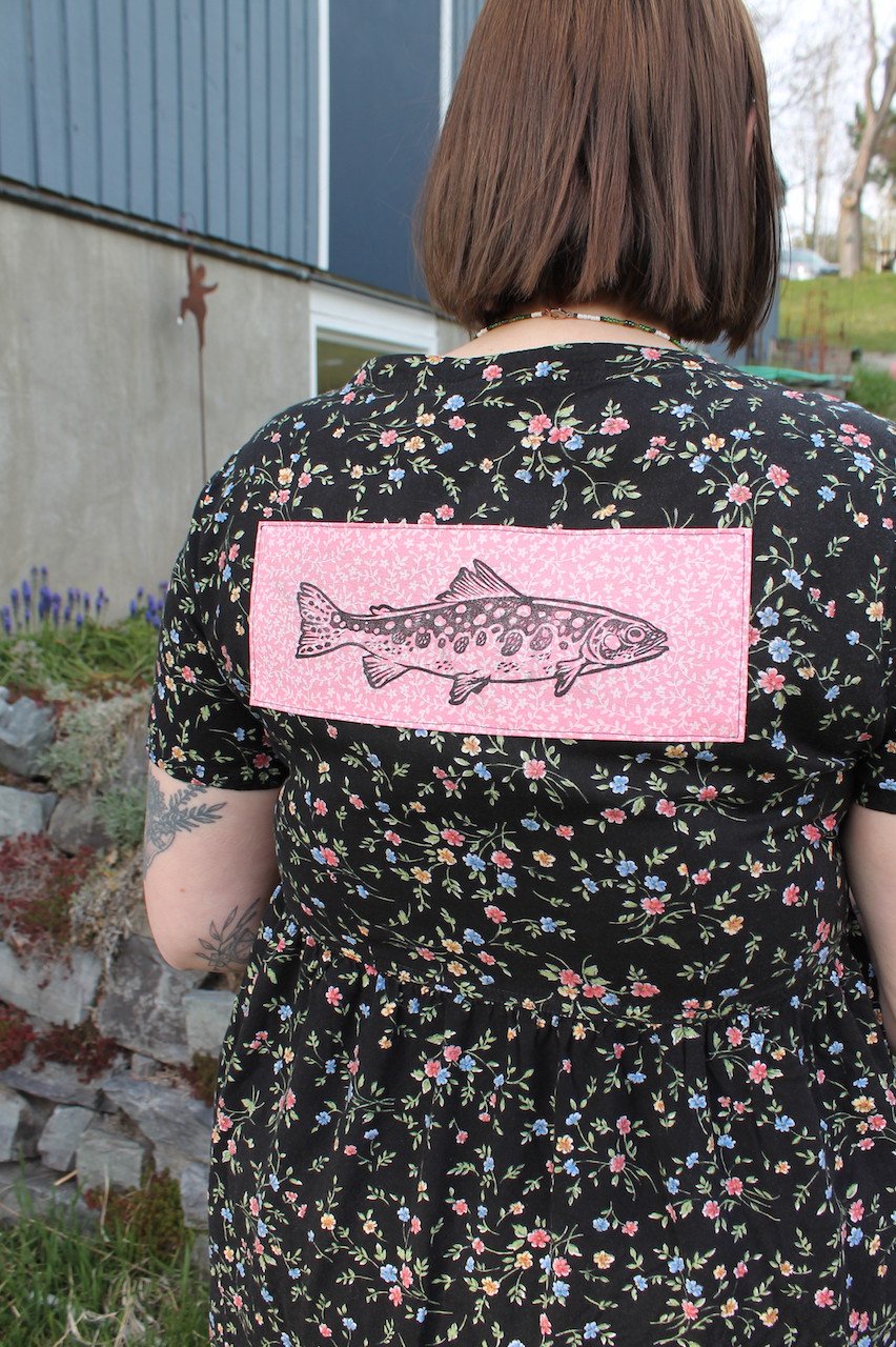 Image of Floral Trout & Worms Dress