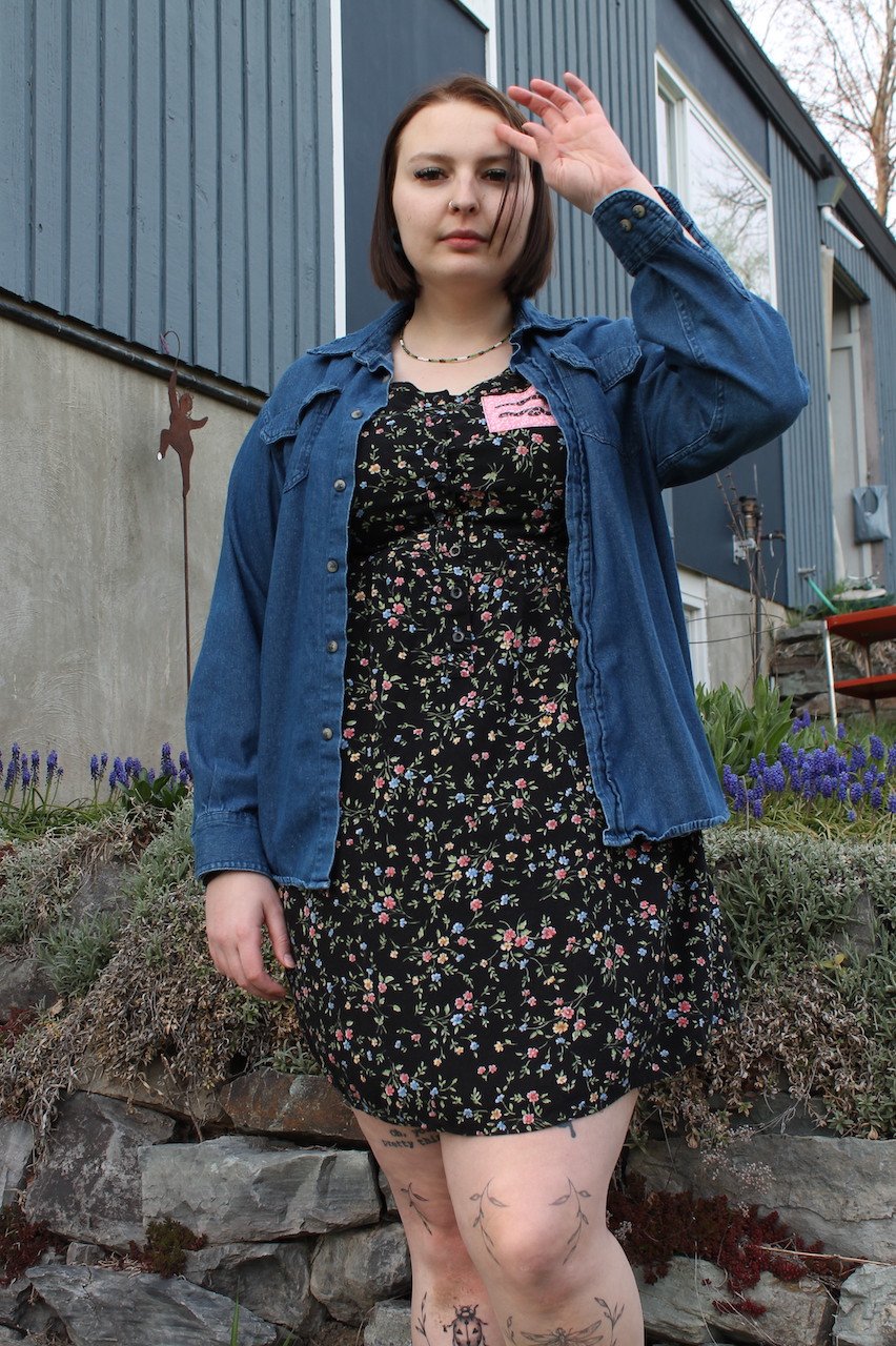 Image of Floral Trout & Worms Dress