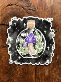 Image 1 of Mushrooms in a Bottle Sticker