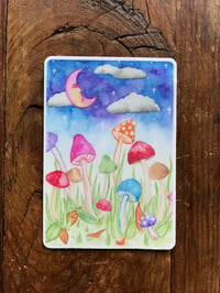 Image 1 of Moonlit Mushrooms Sticker