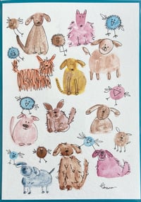 Funky Pets- blank card 4