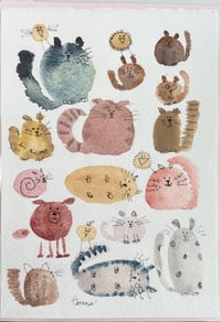 Funky Pets- blank card 6