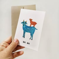 Image 2 of MA MA Goats Card