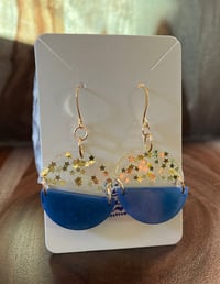 Image 5 of Lightweight 1/2 circle earrings - multi colors/styles to choose from