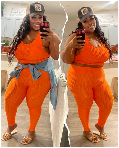 Image of 3PACK PLUS SIZE ORANGE HONEYCOMB SET