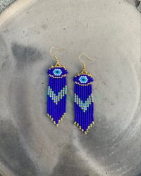 Blue Nazar Earrings