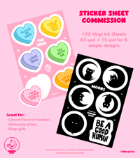 Image 1 of [COMMISSIONS] Sticker Sheets (Digital or Physical)