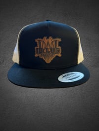 Image 1 of Flatbill snapback leather patch