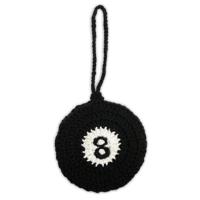 Image 2 of Bag Charm Pouch ⋆ Black  8-Ball 