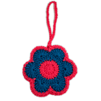 Image 2 of Bag Charm Pouch ⋆ Blue & Pink Flower