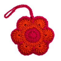 Image 1 of Bag Charm Pouch ⋆ Orange & Pink Flower