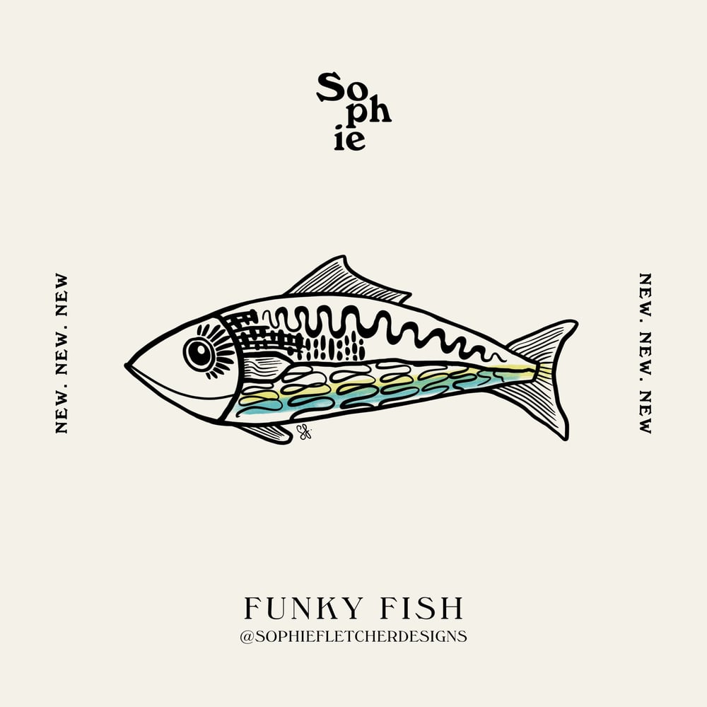 Image of Funky Fish Decal - by Sophie Fletcher Designs