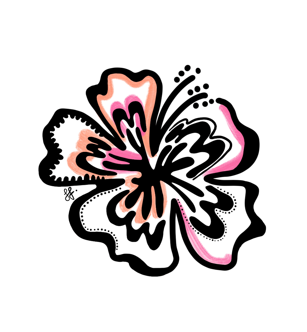 Image of Hibiscus Decal - by Sophie Fletcher Designs