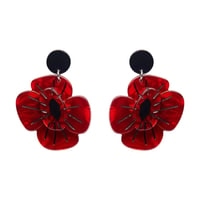 Earrings | Remembrance poppy | drop