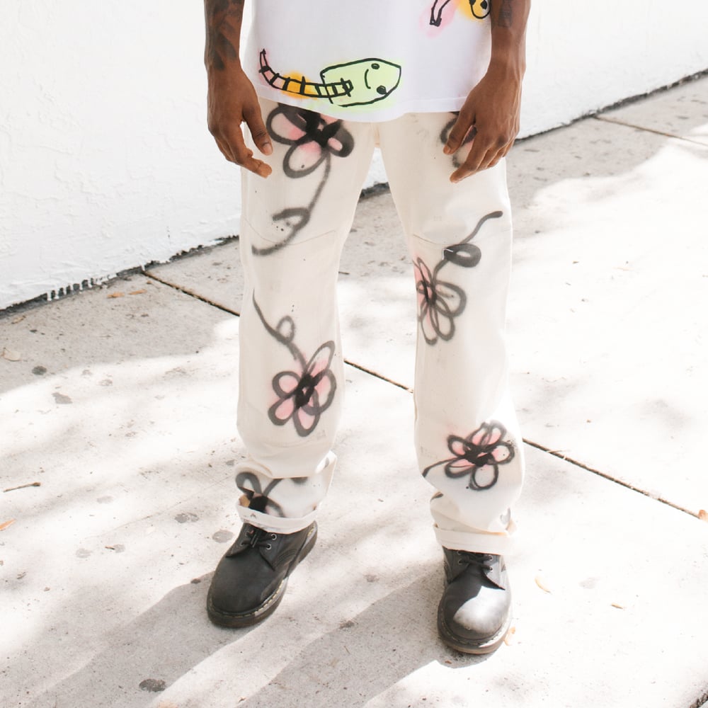 Image of Dickies Painter's Pant - Doodle Blooms Blush