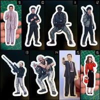 Image 2 of (16) Metallic Officer Character Stickers #1 • Kiss Cut • 3 Sizes