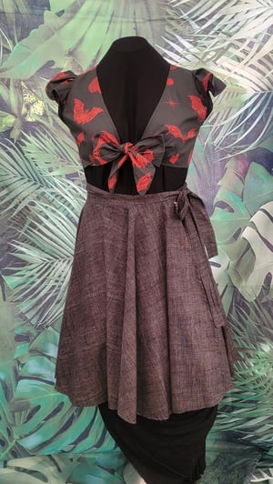 Image of Dark Bats Love You! Harlow Wrap Top!