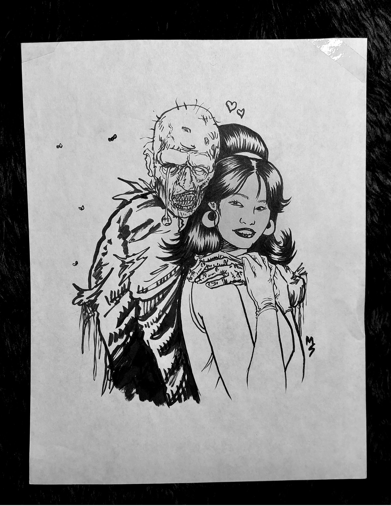 Spooky Portrait #5 Ink Original