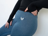 Image 3 of Elevate High Waist Leggings- Blue 