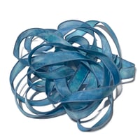 Image 1 of 1PC.  PARADISE  42" Hand dyed finished edge Habotai silk ribbon
