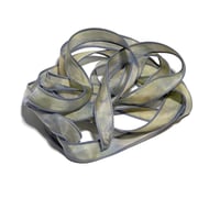 Image 2 of 1PC. LAVENDER MIST 42" Hand dyed finished edge Habotai silk ribbon