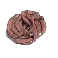 Image 2 of 1PC. BRICK 42" Hand dyed finished edge Habotai silk ribbon