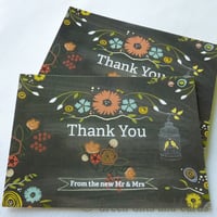 Image 3 of 20 Flat "Thank You" Wedding Note Cards