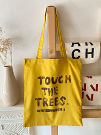 Image 1 of TOUCH THE TREES - TOTE BAG - MUSTARD YELLOW
