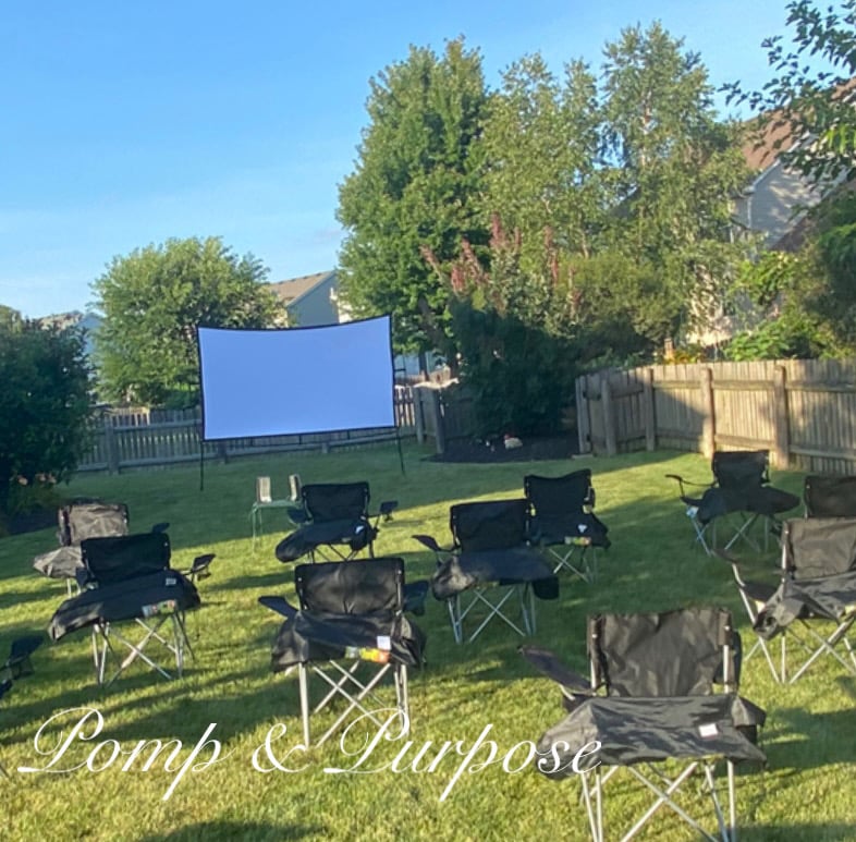 Party Rental Outdoor Movie Night Seating Outdoor Movie Theater