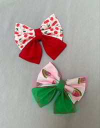 Image 1 of Cherries or Watermelon Bow Ties / Sailor Bows