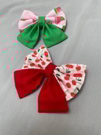 Image 3 of Cherries or Watermelon Bow Ties / Sailor Bows